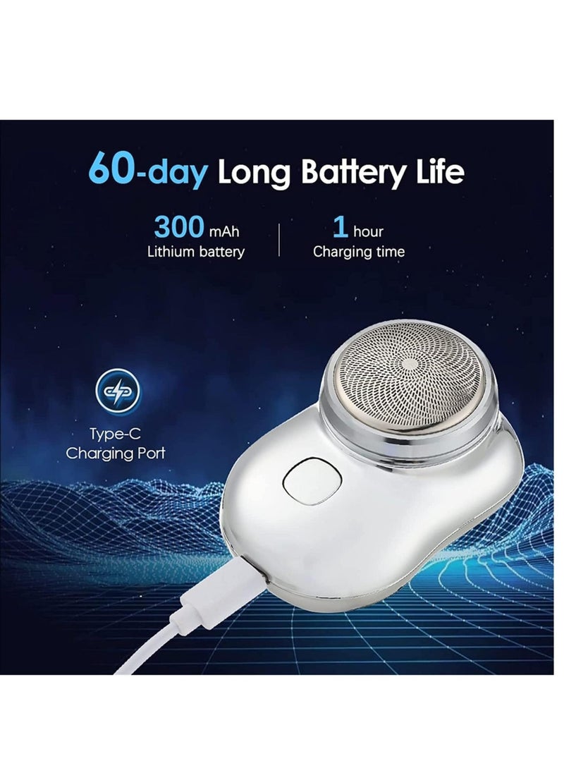 ELTRAZONE Mini&Portable Electric Shaver, New Pocket Portable Electric Shave, Magic USB Mini Shaver Electric Razor For Men, Rechargeable Travel Razors For Men Electric Shaver For Shaving Face(Green) - Image 3