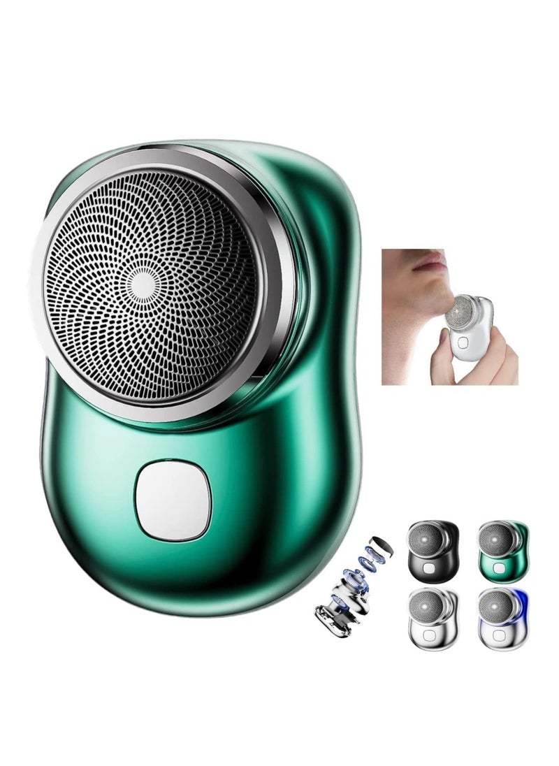 ELTRAZONE Mini&Portable Electric Shaver, New Pocket Portable Electric Shave, Magic USB Mini Shaver Electric Razor For Men, Rechargeable Travel Razors For Men Electric Shaver For Shaving Face(Green) - Image 1