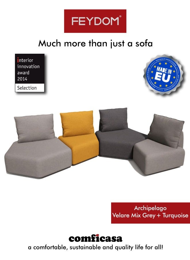 COMFICASA FEYDOM Archipelago Modular Sofa - Antique Gold Velare Mix - Image 1