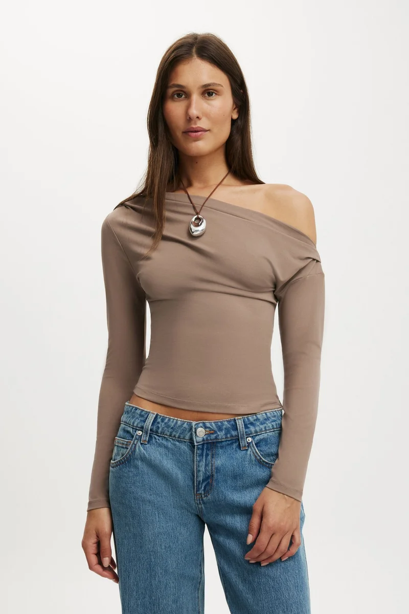 GEORGIE OFF SHOULDER LONG SLEEVE TOP