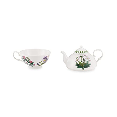 Portmeirion Botanic Garden Tea for One | Teapot, Cup, and Saucer Set | Tea Set for One with Assorted Floral Motifs | Made from Porcelain | Dishwasher Safe - Image 4