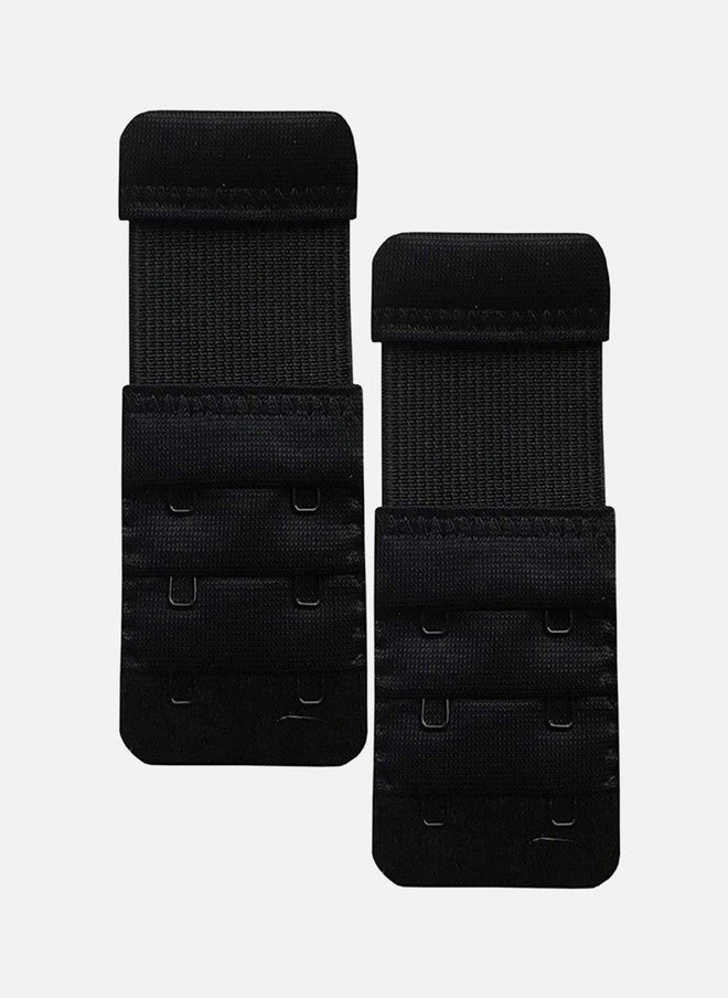 FIMS Women Pack of 2 Black Stretchable Bra Extenders - Image 1