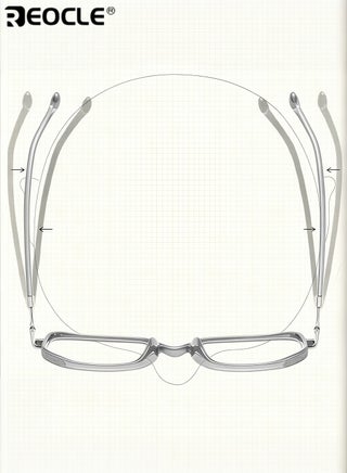 Women's Anti-Blue Light Reading Glasses Portable Fashion Ultra Light Reader Large Frame Multifocal Glasses Computer Readers - view 4