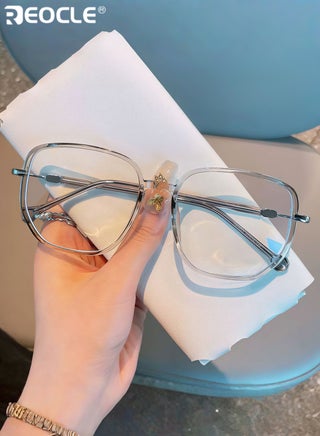 Women's Anti-Blue Light Reading Glasses Portable Fashion Ultra Light Reader Large Frame Multifocal Glasses Computer Readers - view 2