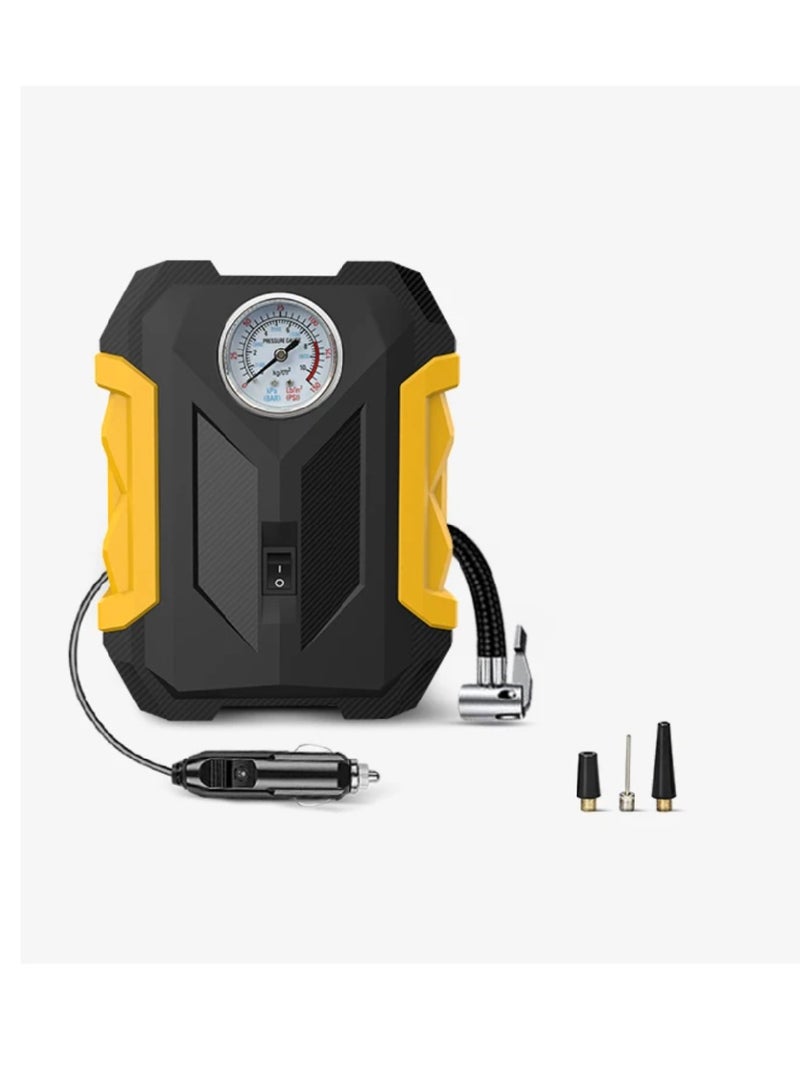 Carsun Portable Air Compressor for Car Tires - Analog Tire Inflator, 12V DC Air Compressor, Tire Inflators, Air Tire Pump with Emergency LED Flashlight - Multipurpose Air Pump for Cars, Motorcycles, Bikes, - Image 2