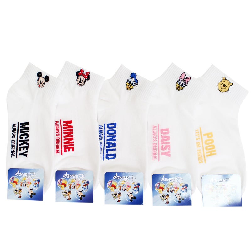 kikiya socks Socksense Cartoon Character Series Women's Original Crew Socks (US, Alpha, One Size, Regular, Regular, D Coin_5pairs) - Image 3