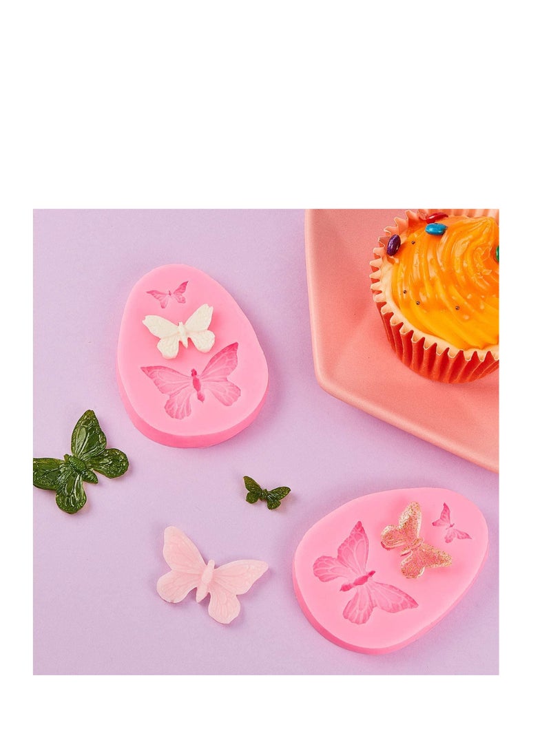 Flower Candy Mould, Chocolate Mould Polymer Clay DIY Crafting Projects and Cake Decoration Silicone Fondant Baking Kitchen Tool For Wedding Birthday, 4 Pcs - Image 4
