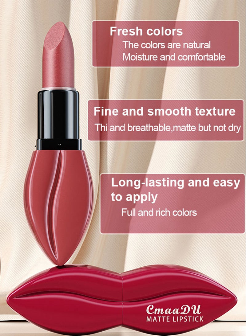 CmaaDu Lipstick Matte Velvet Long Lasting High Pigment Longwear Not Fade Waterproof Unique Weightless Lip Makeup for Women 1 Pcs - Image 3