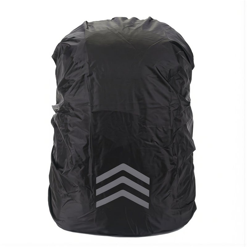 Backpack Rain Cover for Kids Students Cycling Commute Reflective 8-17L Black - Image 1
