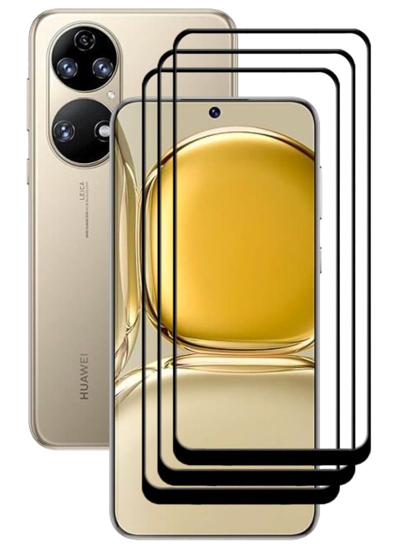 ACLIX 3 Pieces Antistatic ESD Dustproof Premium Quality High Definition Tempered Glass Screen Protector Designed For Huawei P50 - Image 1