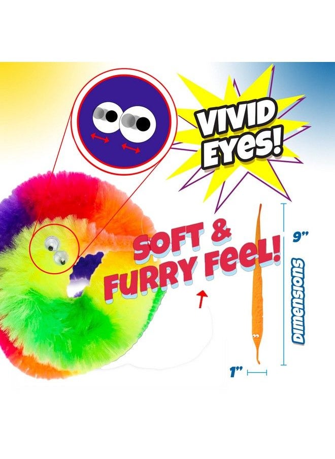 Ja-Ru - Fuzzy Worms On Strings On A String Magic Worms Fidget Toy (1 Assorted Individually Packed) Wiggly Worm On String Twisty Fuzzy Worm Toys For Kids Party Favors Add Anxiety Relief 52191A - Image 1