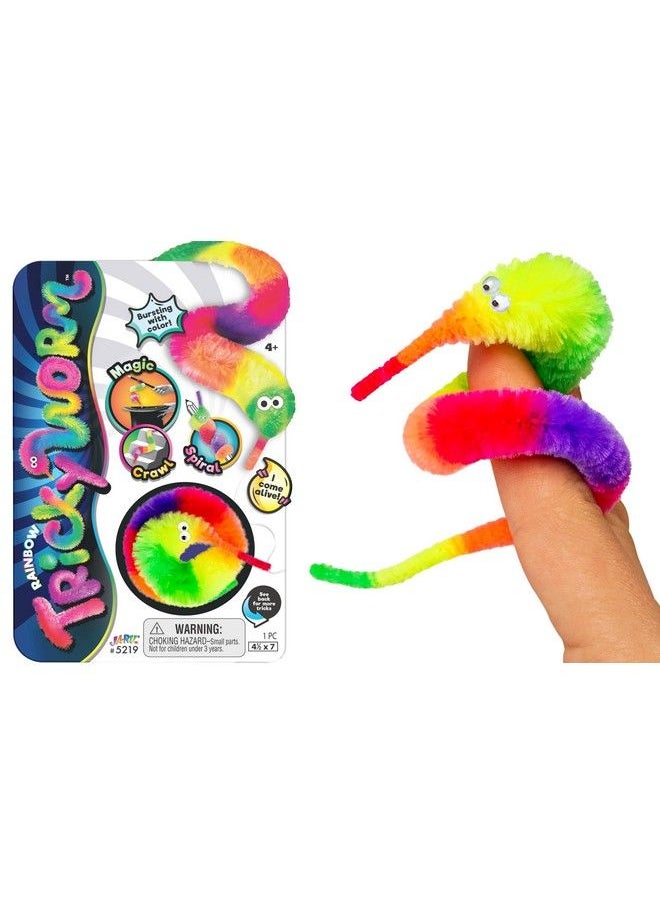Ja-Ru - Fuzzy Worms On Strings On A String Magic Worms Fidget Toy (1 Assorted Individually Packed) Wiggly Worm On String Twisty Fuzzy Worm Toys For Kids Party Favors Add Anxiety Relief 52191A - Image 1