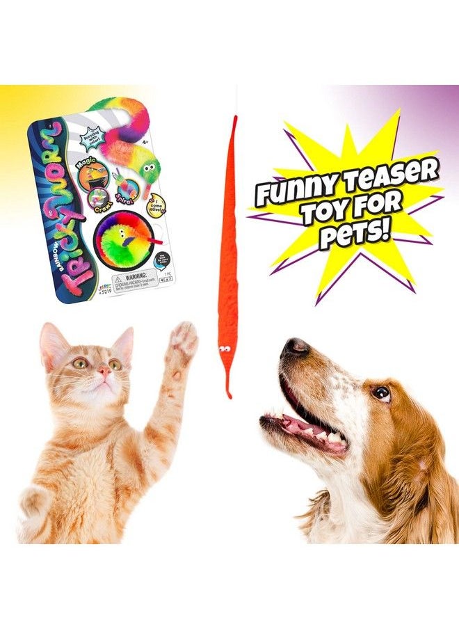 Ja-Ru - Fuzzy Worms On Strings On A String Magic Worms Fidget Toy (1 Assorted Individually Packed) Wiggly Worm On String Twisty Fuzzy Worm Toys For Kids Party Favors Add Anxiety Relief 52191A - Image 1