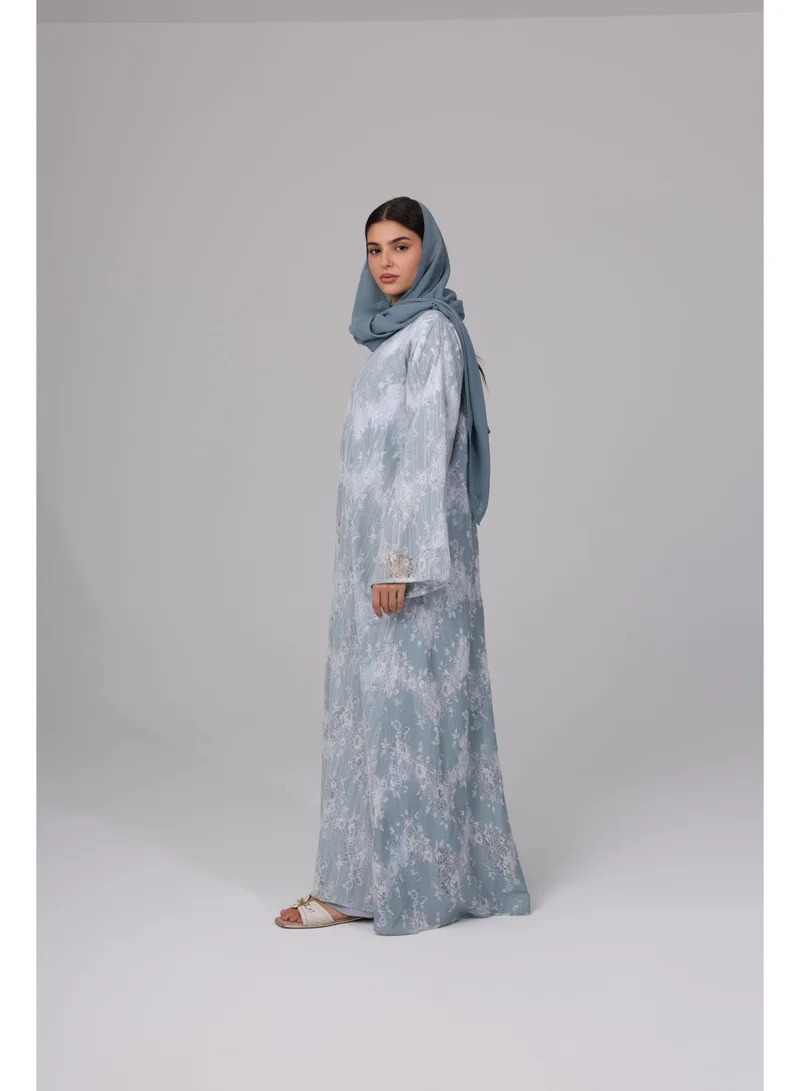 Ikkxa  Elegant Lace Design Colored Abaya ABY1099 for Women | Best Price UAE