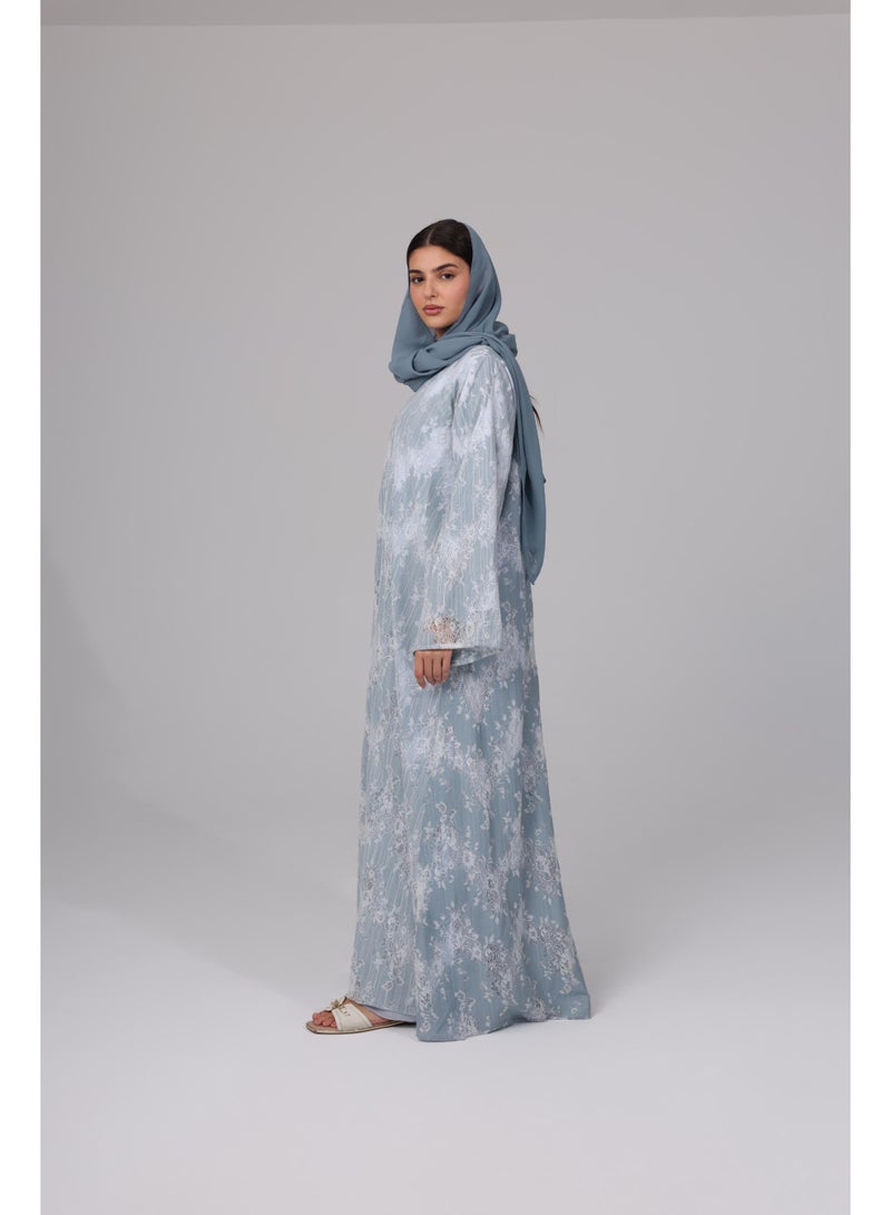 IKKXA Elegant Lace Design Colored Abaya ABY1099 - Image 3