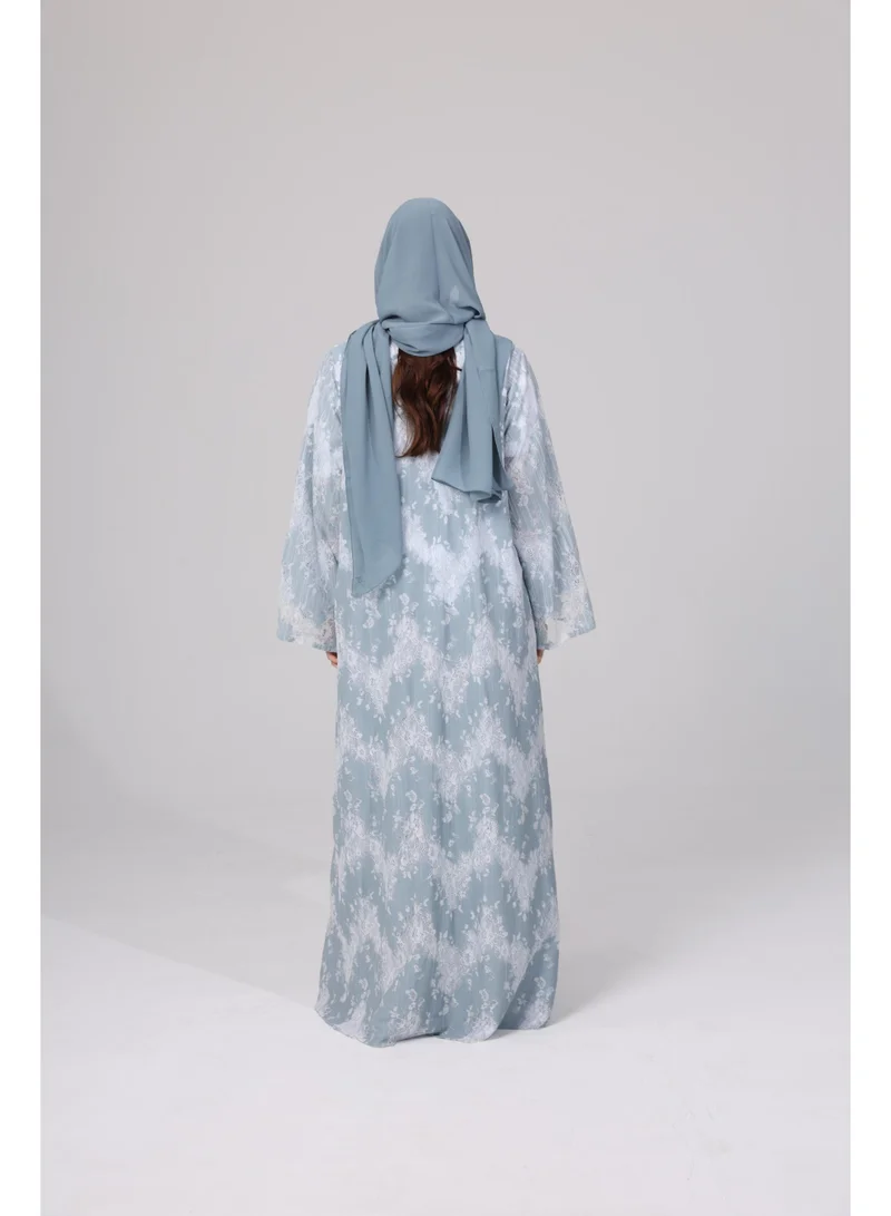 Ikkxa  Elegant Lace Design Colored Abaya ABY1099 for Women | Best Price UAE