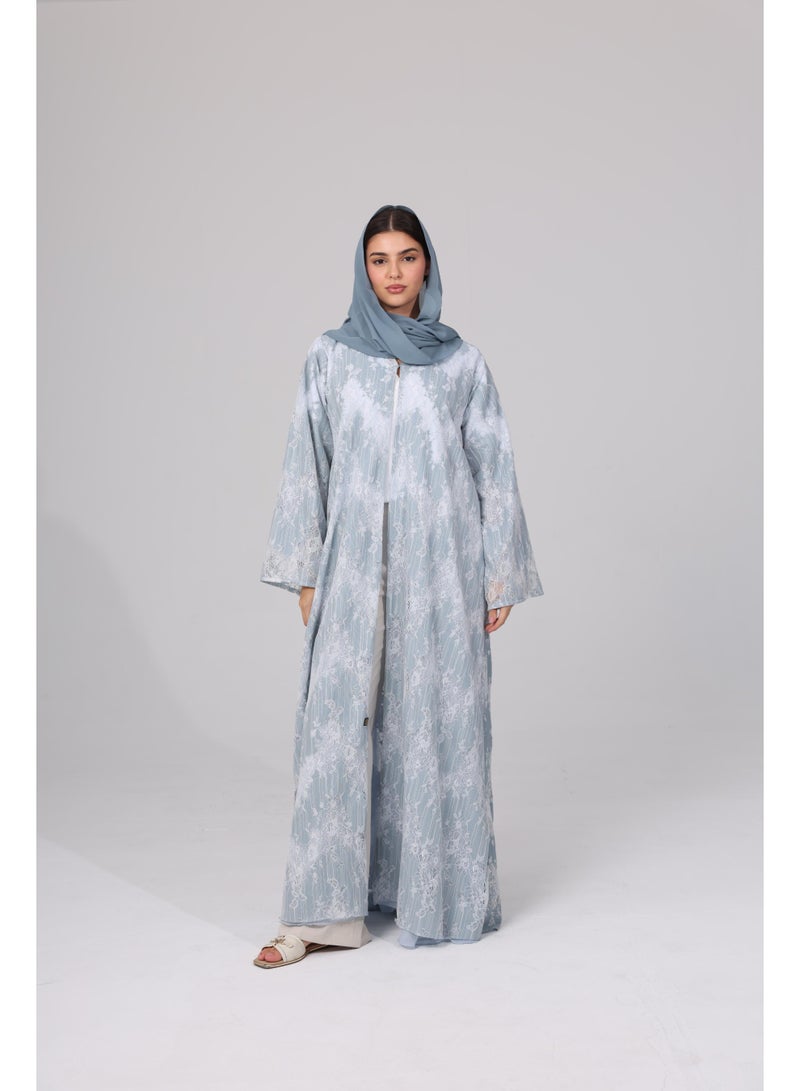 IKKXA Elegant Lace Design Colored Abaya ABY1099 - Image 1