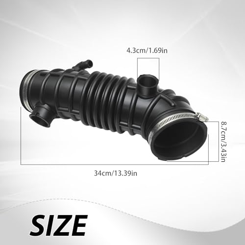 EATAKWARD 28138-4D250 Air Intake Hose Cleaner Tube with Clamps, Replacement for Kia Sedona 2006-2014 Replacement for Hyundai Entourage 2006-2008, Replaces 28130-4D200 - Image 2