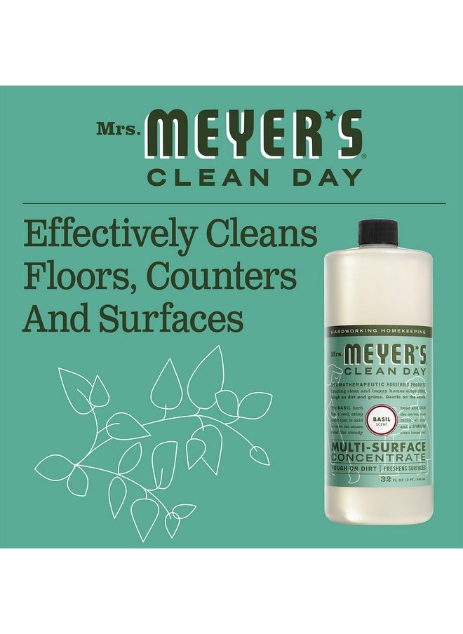Mrs. Meyer's Clean Day MRS. MEYER'S CLEAN DAY Multi-Surface Cleaner Concentrate, Use to Clean Floors, Tile, Counters, Basil, 32 fl. oz - Pack of 2  - Image 3