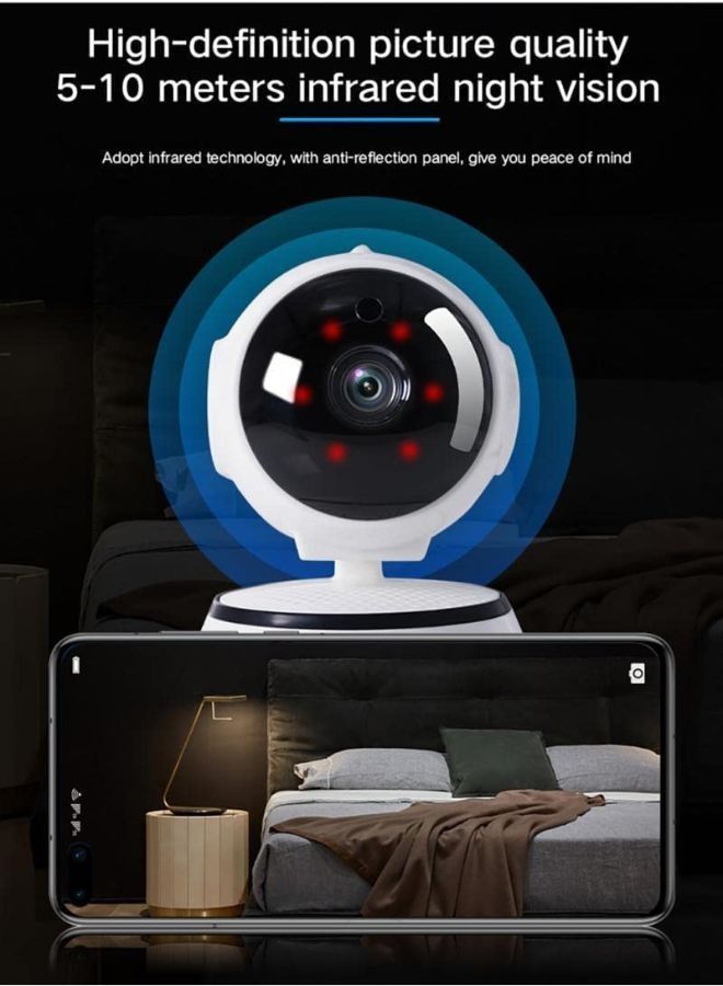 Wireless Network IP Camera 720P Video Recording Motion Detect with Two-Way Audio and Night Vision