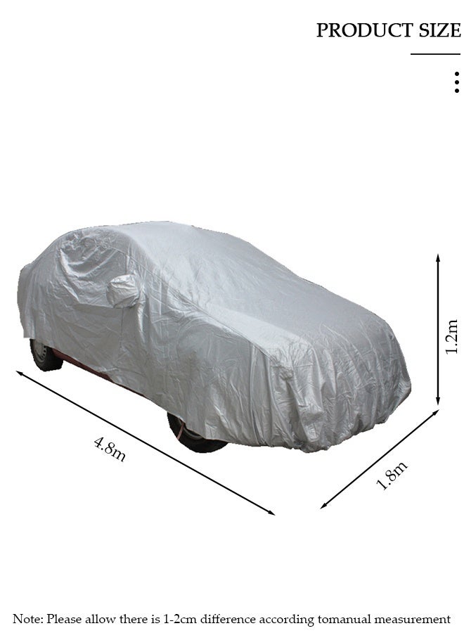 DUNISO أغطية سيارات كاملة، واقي من الشمس، حماية من الأشعة فوق البنفسجية، واقي من الشمس في الأماكن المغلقة، حماية من الحرارة، الغبار/الماء/الطقس، مضاد للأشعة فوق البنفسجية، مقاوم للخدش، بدلة سيدان عالمية 3XL - Image 4