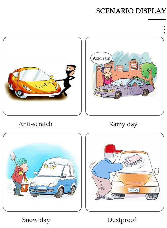DUNISO أغطية سيارات كاملة، واقي من الشمس، حماية من الأشعة فوق البنفسجية، واقي من الشمس في الأماكن المغلقة، حماية من الحرارة، الغبار/الماء/الطقس، مضاد للأشعة فوق البنفسجية، مقاوم للخدش، بدلة سيدان عالمية 3XL - Image 2