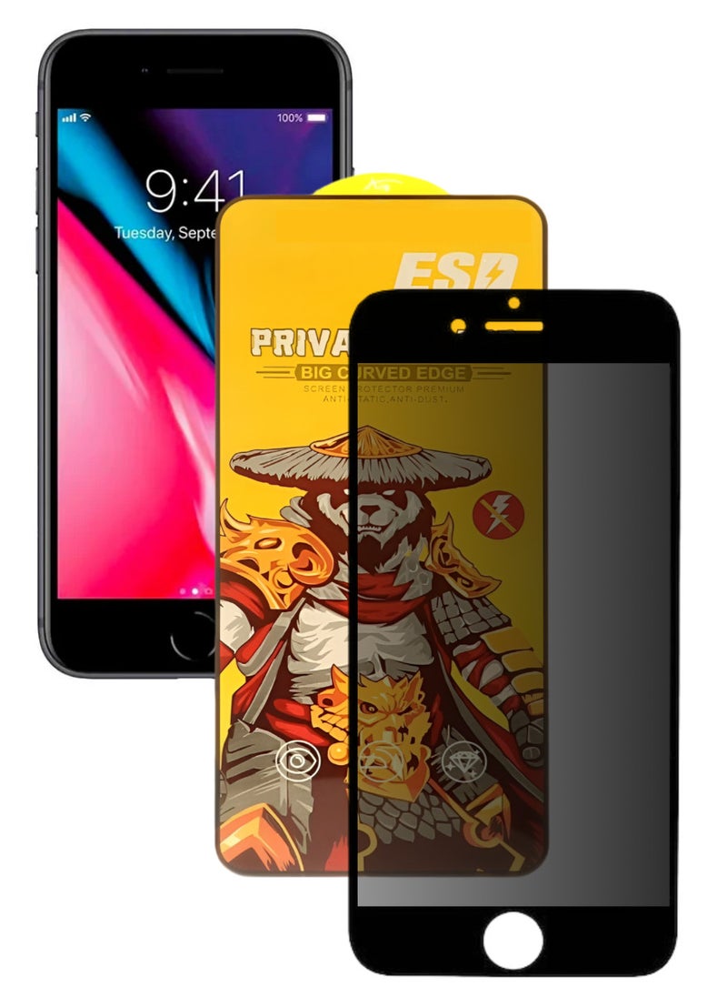 ESD Tempered Dustproof Privacy Glass Screen Protector Compatible For iPhone 8 Plus - Image 1