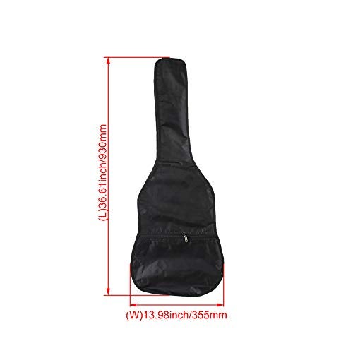 Mxfans 36" Nylon Guitar Bag Backpack For Gig Guitar Storage - Image 4