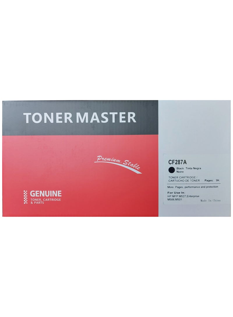 TONER MASTER TONER MASTER Compatible Toner Cartridge Replacement for HP 87A HP87A HP287A CF287A 1 Pack Used for Laserjet Enterprise M506 M506dn M506x M506n M501dn M501n MFP M527dn M527z Printer - Image 1