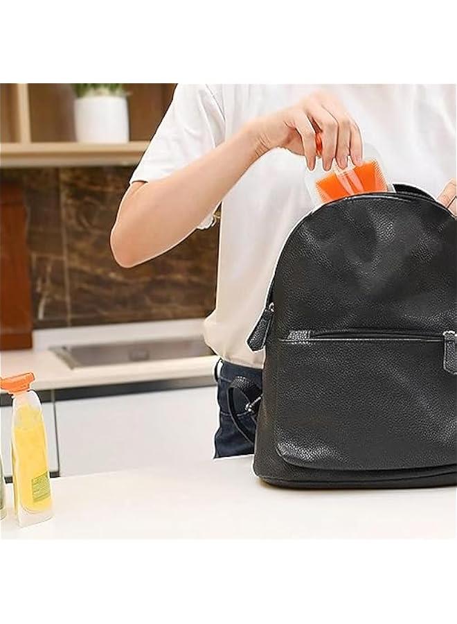 FYLX 【10PACK】Baby Food Pouches Reusable Baby Food Storage Portable Manual Baby Fruit Puree Bags Easy to Clean Refillable Baby Fruit Squeeze Bags for sauce Yogurt and Puree Group 1) - Image 4