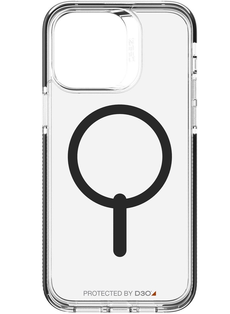 Gear4 غطاء حماية لجهاز ايفون 14 برو ماكس مع ماج سيف و D3O للحماية من الصدمات حتى 13 قدم/ 4 متر - اسود - Image 2