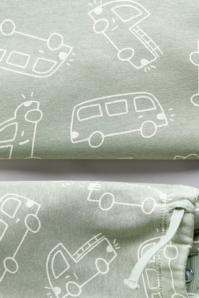 H&M 2-piece printed sweatshirt set