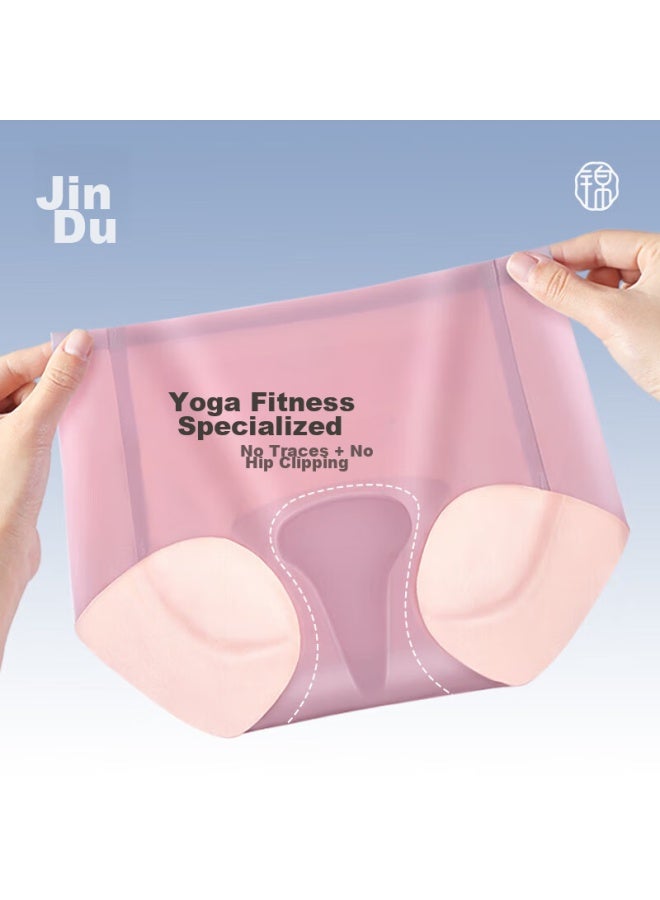 Jindu Triangle Area Anti-embarrassment Yoga Underwear For Women, Fitness Sports Ice Silk Seamless Non-wedgie Thin Summer Style - Image 1
