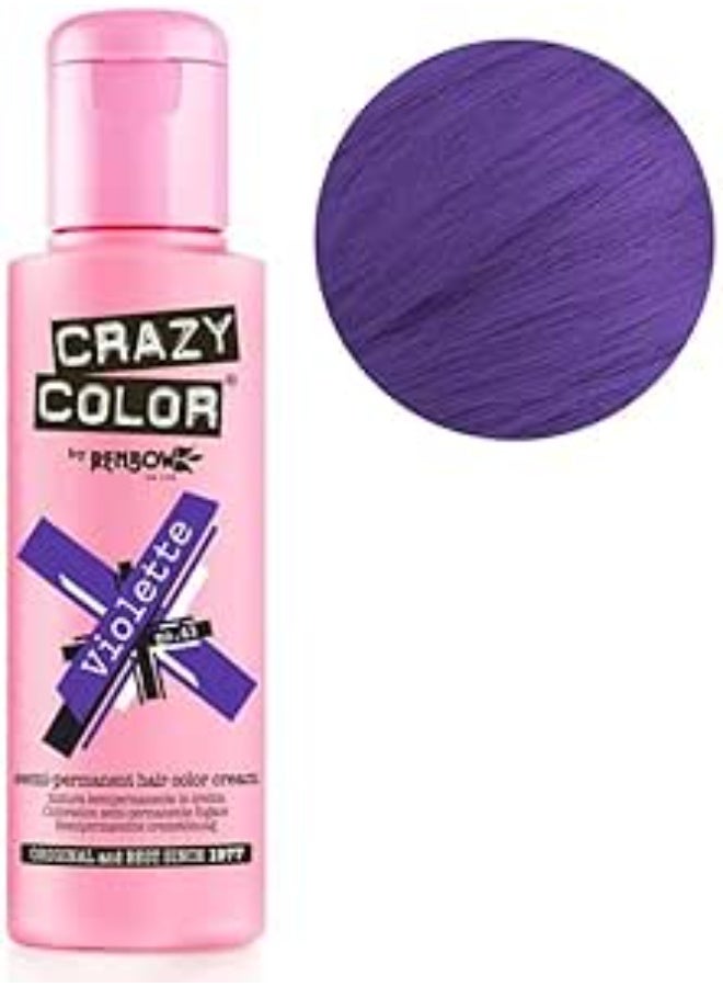 Crazy Color Free Semi-Permanent Hair Color 100 ml – VIOLET