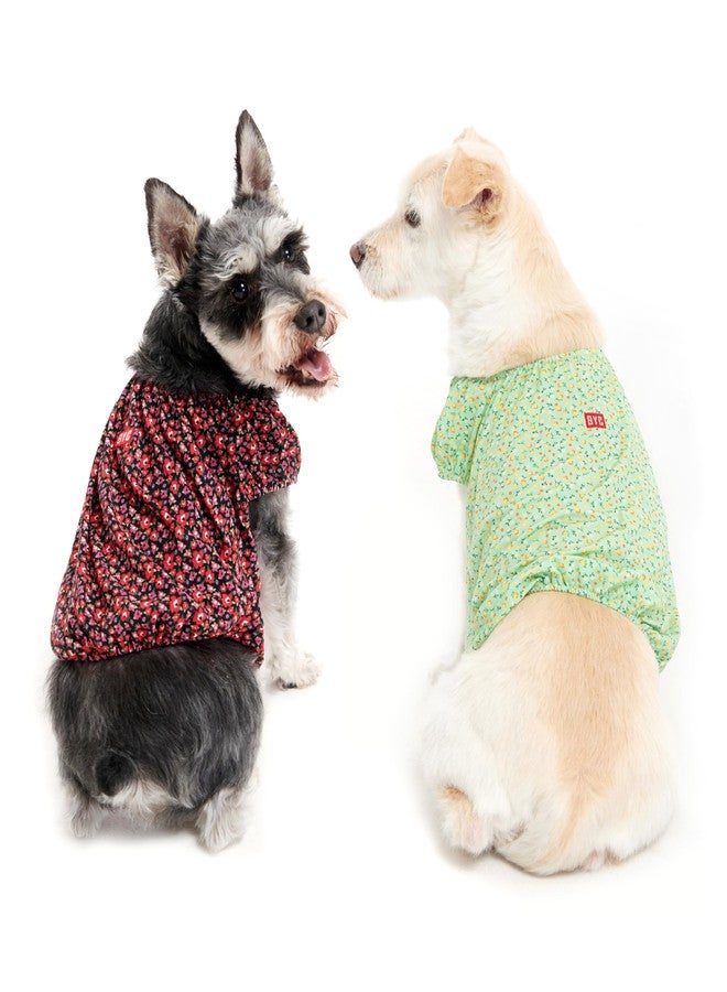 BYC Cooling Body Dry Retro Style Dog Pajamas - Lightweight Breathable Summer Pet Sleepwear, Quick-Dry Moisture-Wicking Fabric, Comfortable Fit, Korean Vintage Design (RED, Medium) - Image 1