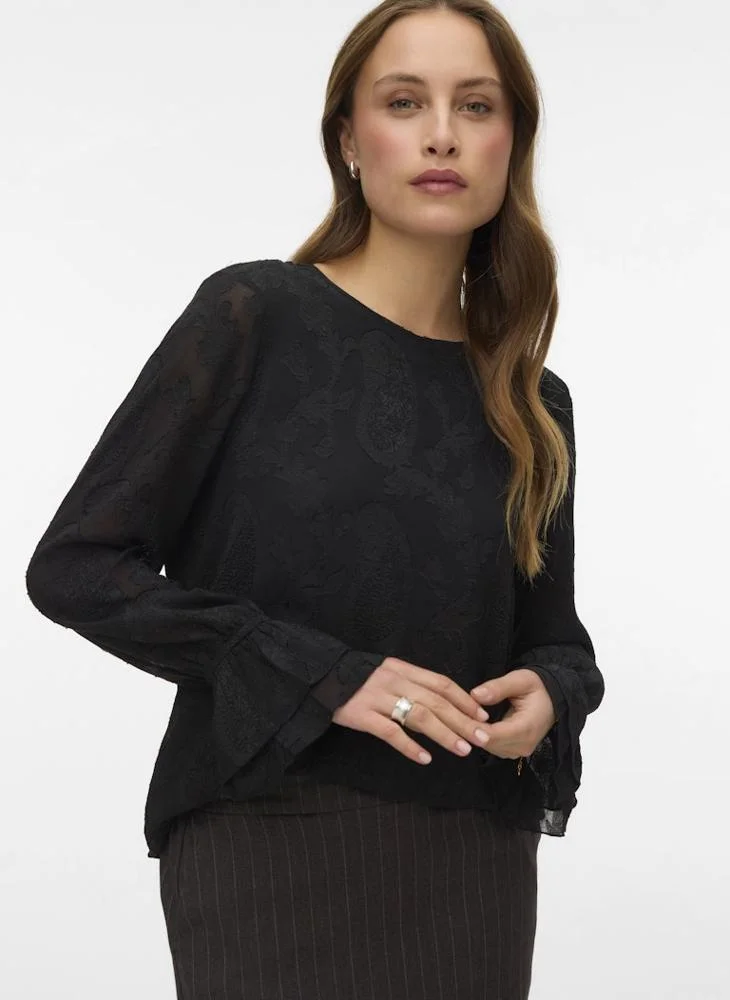 VERO MODA Vmmishi Ruffle Long Sleeve Top