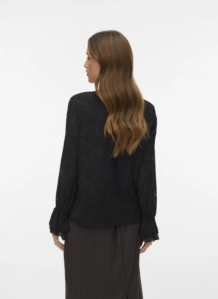 VERO MODA Vmmishi Ruffle Long Sleeve Top