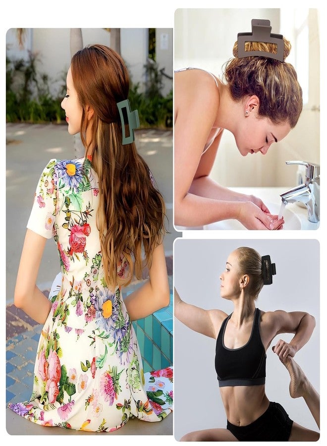 doville Flexible Claw Hair Clip | Unbreakable Soft Silicone | Rapid Anticollision Hair Claw Clips For Woman | Clip For Thin Thick Hair | Big Matte Banana Clips | Durable Silicon Claw Clip | Flexible Hair Claw Clips | Soft Bendable Claw Clip (Multicolor) - Image 5