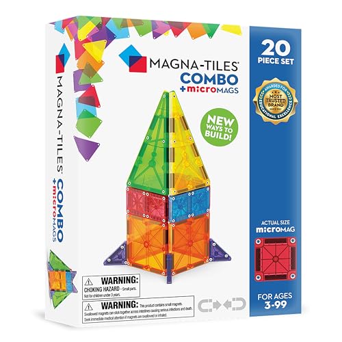 MAGNA-TILES Combo 20-Piece Magnetic Construction Set, The Original Magnetic Building Brand - Image 1