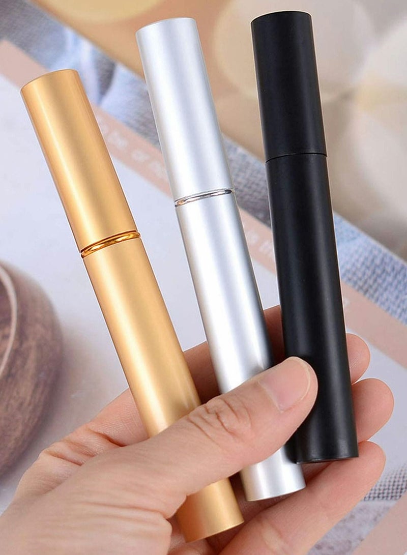 كاست ويف 9 قطع 5 مل أنابيب كحل فارغة مع عصا ، زجاجة سائلة من الألومنيوم لنمو الرموش ، حاوية ماسكارا قابلة لإعادة الملء ، قوارير شفاه محمولة لأداة عينة مستحضرات التجميل التجميلية DIY ، 3 ألوان - Image 2