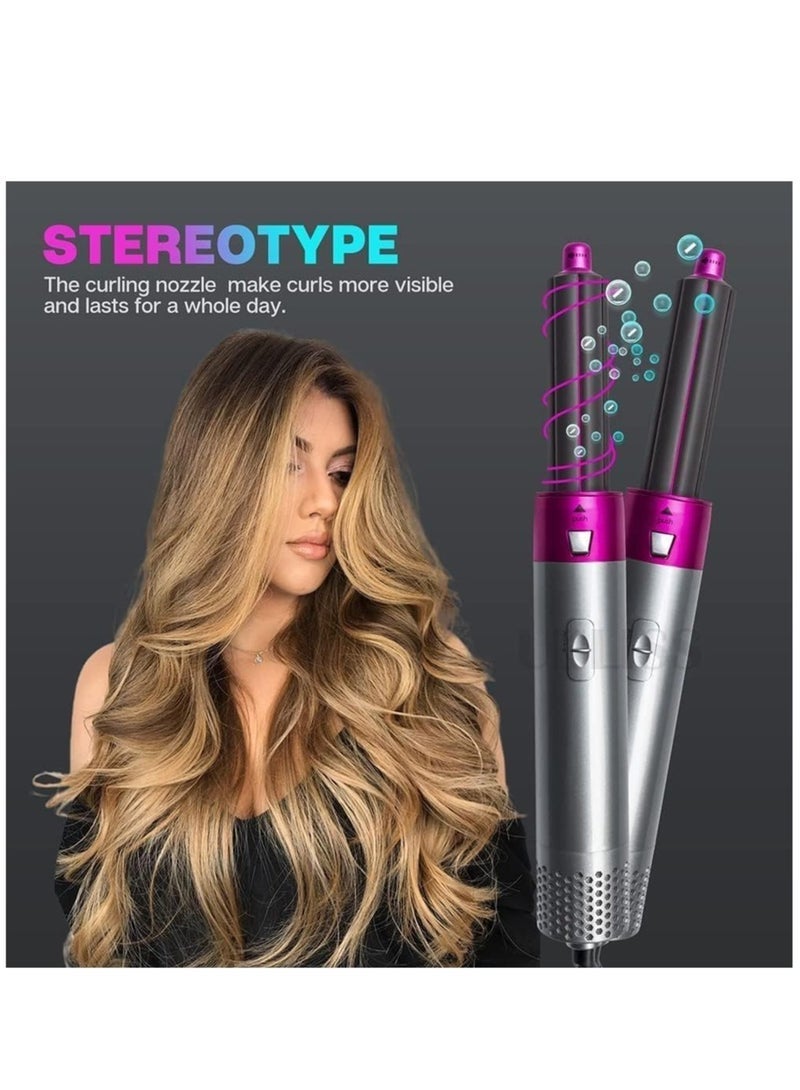 Airwrap Styler 5 in 1 Hair Dryer Hot Air Brush Styler Negative ​Ion Hair Straightener Volumizer Hair Curler Hot Air Wrap Comb Brush - Image 5