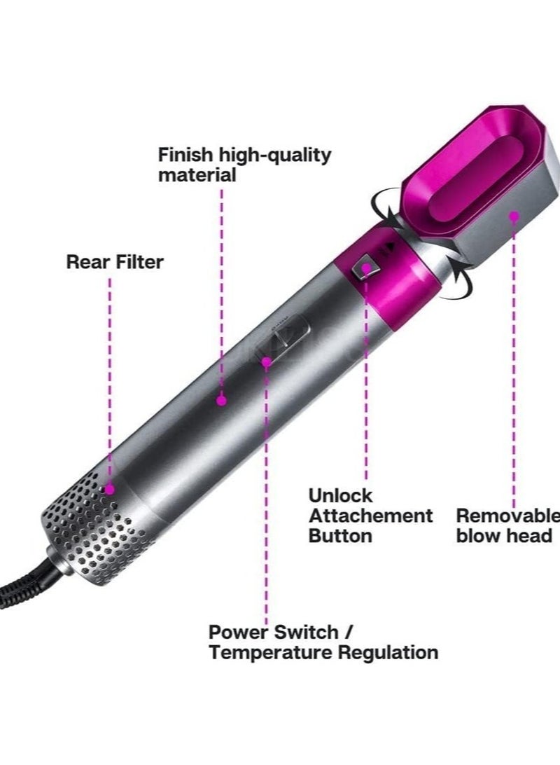 Airwrap Styler 5 in 1 Hair Dryer Hot Air Brush Styler Negative ​Ion Hair Straightener Volumizer Hair Curler Hot Air Wrap Comb Brush - Image 2