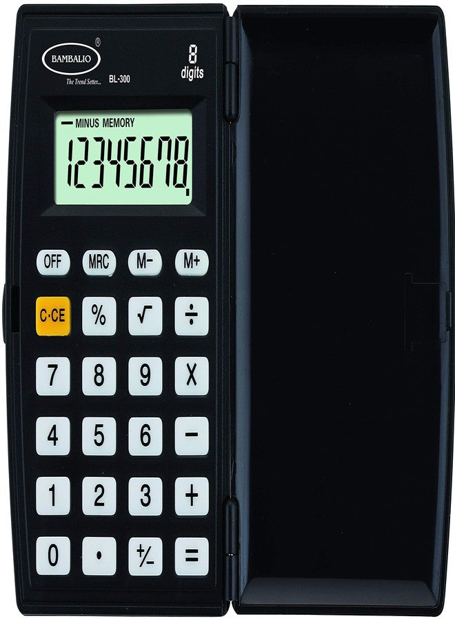 Bambalio 8 Digits BL-300 with 3 Years Warranty Portable Pocket Calculator (Black) - Image 1
