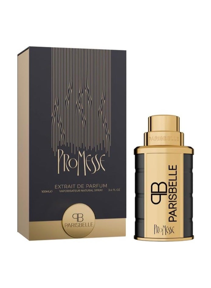 Parisbelle PROMESSE Eau de Parfum Unisex 100ml | Long Lasting Fresh Citrus Marine Leather Fragrance | Lemon Pineapple Sandalwood Amber Luxury Perfume for Men & Women | Modern Signature Scent - Image 1