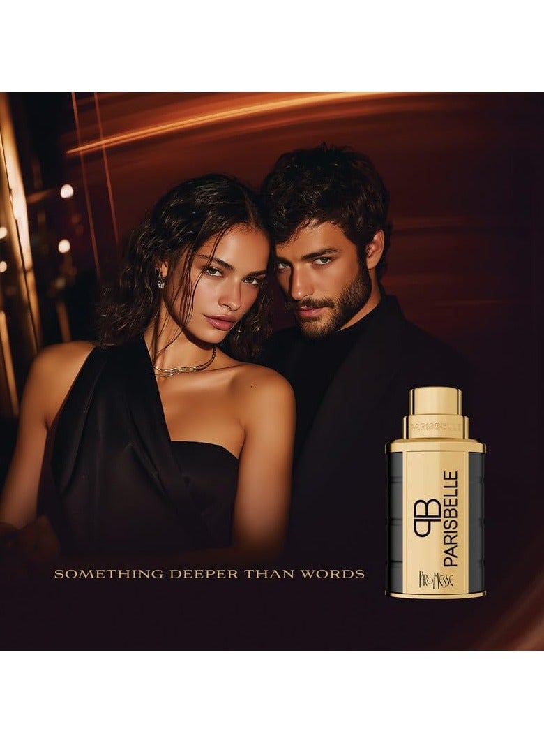 Parisbelle PROMESSE Eau de Parfum Unisex 100ml | Long Lasting Fresh Citrus Marine Leather Fragrance | Lemon Pineapple Sandalwood Amber Luxury Perfume for Men & Women | Modern Signature Scent - Image 3