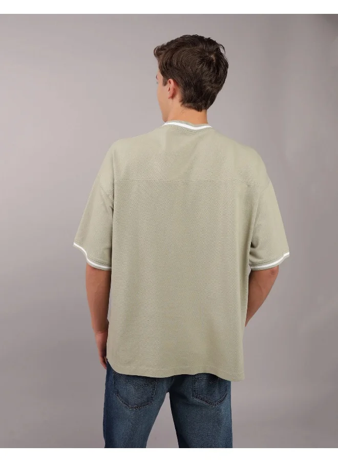 American Eagle AE Oversized Ringer Pique T-Shirt