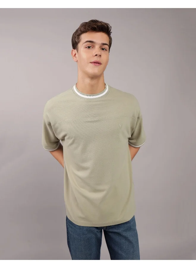 American Eagle AE Oversized Ringer Pique T-Shirt