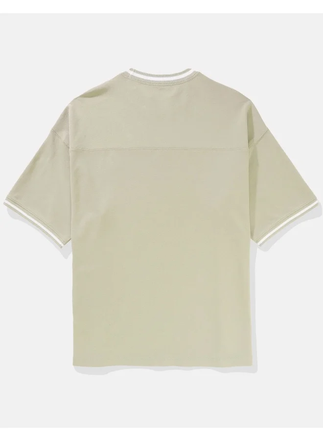 American Eagle AE Oversized Ringer Pique T-Shirt
