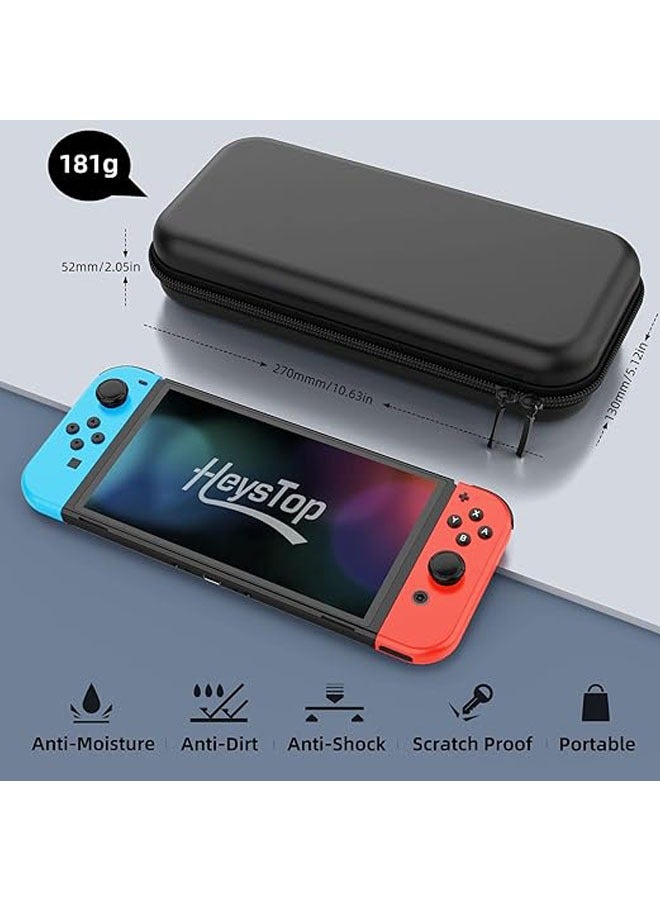 General Carrying case for Nintendo Switch with screen protector, 9-in-1 Nintendo Switch accessory kit and 6-pack thumb grip case for Nintendo Switch  - Image 2