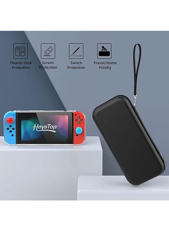 General Carrying case for Nintendo Switch with screen protector, 9-in-1 Nintendo Switch accessory kit and 6-pack thumb grip case for Nintendo Switch  - Image 5